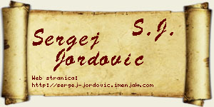 Sergej Jordović vizit kartica
